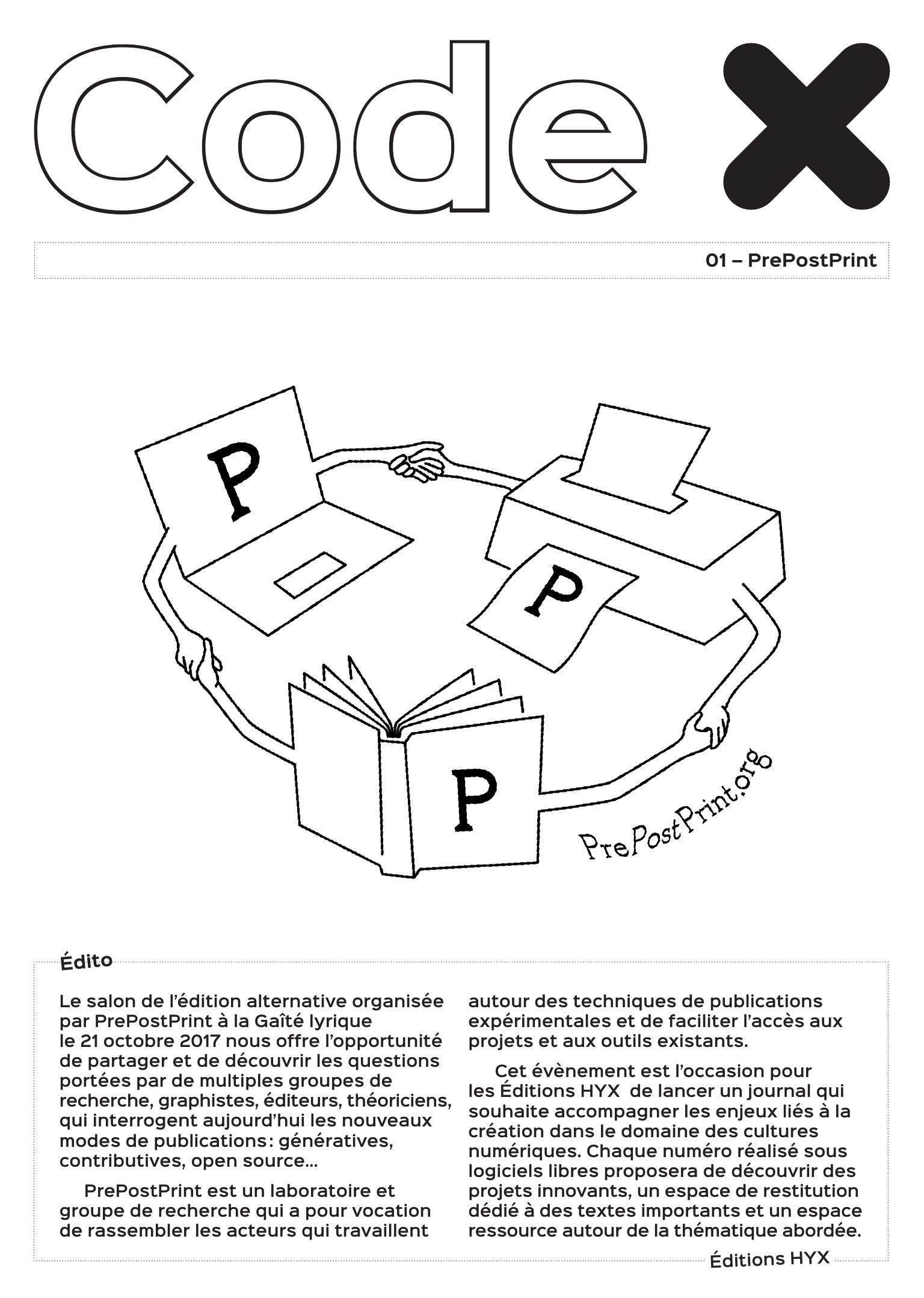 CodeX PrePostPrint