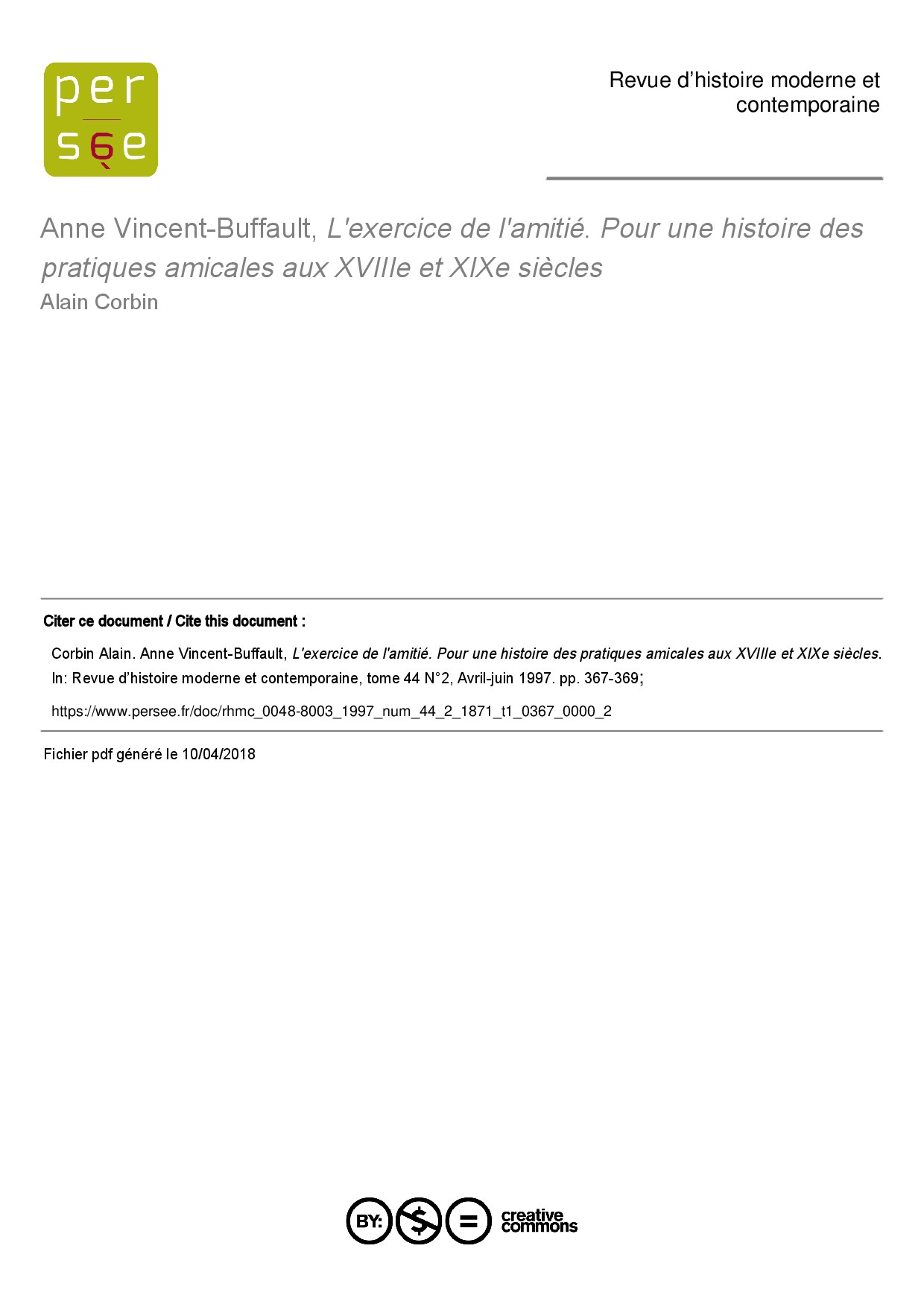 L'exercice de l'amitié